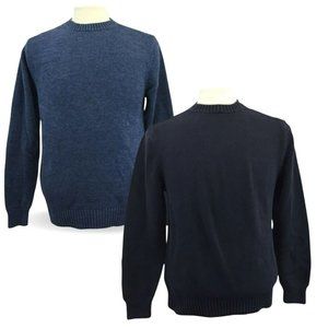 LOT 2 St Johns Bay S Pullover Sweaters Mens Crewneck Blue L/S Small